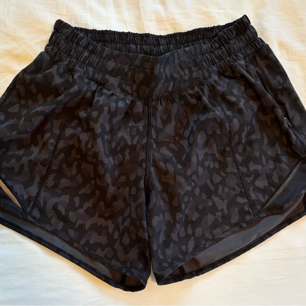 Lululemon Athletica Black Camo Athletic Shorts